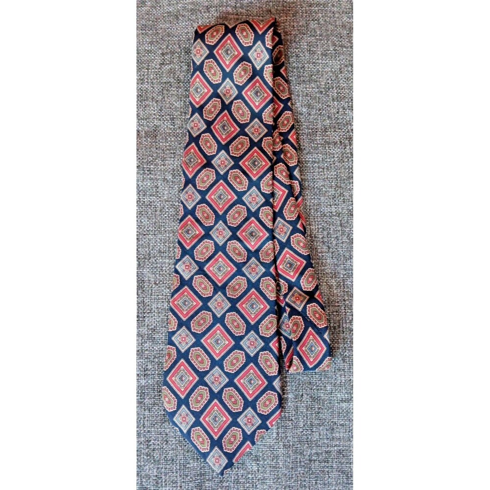 Tie 70s 80s 90s Y2K Mens Liberty Silk Blue Red Beige Green 3.75 Wide 56 Long
